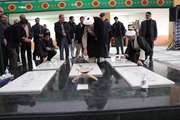 آیین غبارروبی و عطر افشانی قبور مطهر شهدای گمنام دانشگاه