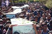 مراسم تشییع هجده شهید گمنام در دانشگاه شهید باهنر کرمان