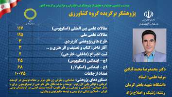 درخشش عضو هیئت‌علمی دانشگاه شهید باهنر کرمان در جمع پژوهشگران برتر کشور